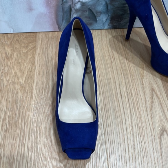 Zara open toe blue suede stilettos - Picture 2 of 4